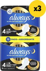 serbietes always ultra secure night value pack 36tmx3x12tmx