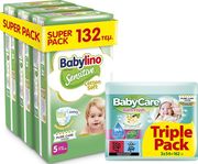 panes babylino sens cotton soft sup pack n5 11 16kg 132tem doro babycare bath fresh triple pack photo