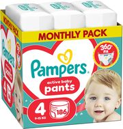 panes pampers pants no4 9 15kg 186 tmx monthly pack photo