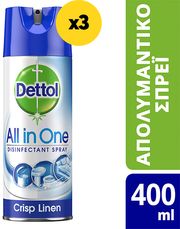 dettol apolymantiko spray crisp linen 400 ml 3tmx photo