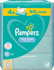 moromantila pampers wipes fresh clean 4x80tmx photo