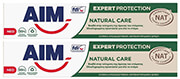 odontokrema aim expert prot nat care 75ml x2 photo