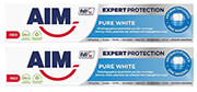 odontokrema aim expert prot pure white 75ml x2 photo