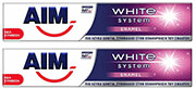 odontokrema aim white system enamel 75ml 2tem photo