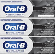 oral b 3d white luxe charcoal 225ml 3x75 ml photo