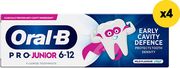 oral b odontokrema pr0 junior 6 12 xr300ml4x75ml photo