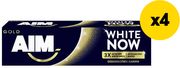odontokrema aim white now gold 300ml 4x75ml photo