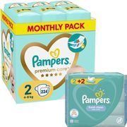panes pampers premium care no2 4 8kg 224 tmx doro wipes fresh photo