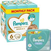 panes pampers premium care no6 13 18kg 128 tmx doro wipes fresh photo