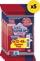 antibaktiridiaka mantilia wet hankies extra safe xl quattro pack 4x12 x5 photo
