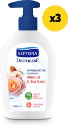 septona dermasoft kremosapoyno almond tea rose 400ml x3 photo