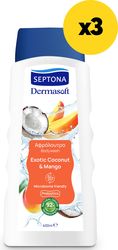 afroloytro septona dermasoft showergel coconut mango 400ml x3 photo