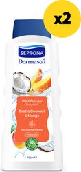 afroloytro septona dermasoft showergel coconut mango 750ml x2