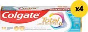 odontokrema colgate total active prevention plus enamel strength 300ml4x75ml