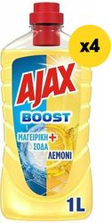 ygro katharistiko ajax boost mageiriki soda lemoni 4lt4x1lt photo