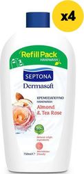 septona dermasoft kremosapoyno almond tea rose 750ml x4 photo