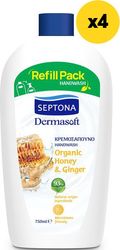 septona dermasoft kremosapoyno honey ginger 750ml x4 photo