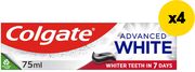 odontokrema colgate advanced white volcanic ash 75ml x4 tmx
