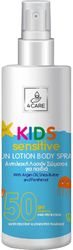 4care antiliako somatos sensitive gia paidia spf50200ml elaio argan boytyro karite panthenoli photo