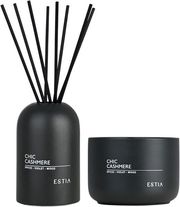set estia aromatiko keri 280gr 04 36416 aromatiko xoroy me stik chic cashmere 150ml 04 36386