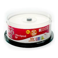 ricoh dvd r 16x 47gb full face printable white inkjet cakebox 25pcs photo