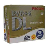 ricoh dvd r dual layer 85gb 8x jewel case 5pcs photo