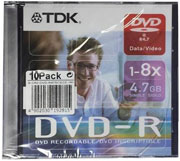 tdk dvd r 8x 47gb sc 10pcs photo