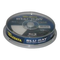 traxdata blu ray bd r 4x single layer 25gb inkjet printable cakebox 10pcs photo