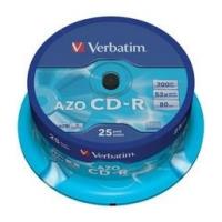 verbatim cd r 80min 700 mb crystal azo 52x cakebox 25pcs photo