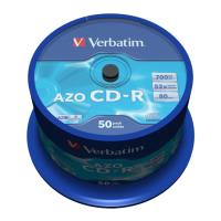 verbatim cd r 80min 700 mb 52x azo crystal cakebox 50pcs photo