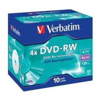 verbatim dvd rw 120min 47gb 4x 10pcs jewel case photo