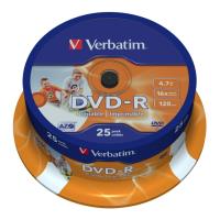 verbatim dvd r 16x 47gb cakebox ink jet photo printable 25pcs photo