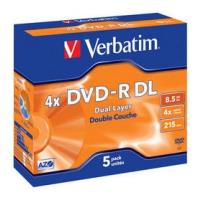 verbatim dvd r dual layer 4x 85gb jewel case 5pcs photo