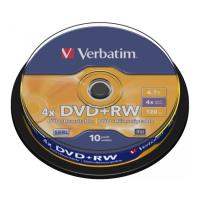 verbatim dvd rw 120min 47gb 4x cakebox 10pcs photo