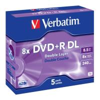 verbatim dvd r dual layer 8x 85gb jewel case 5pcs photo