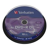 verbatim dvd r dual layer 8x 85gb matt silver cakebox 10pcs photo