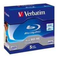 verbatim blu ray 8cm bd r 2x 75gb jewel case 5pcs photo