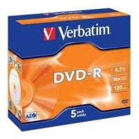 verbatim dvd r 16x 47gb matt silver jewel case 5pcs photo