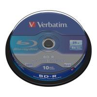 verbatim blu ray bd r 6x 25gb cb 10pcs photo