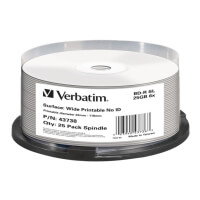 verbatim 43738 25gb x6 dl printable no id bd r cb 25pcs photo