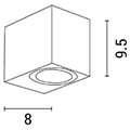 eurolamp aplika toixoy down tetragoni gu10 ip54 leyki 145 82070 extra photo 1