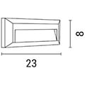 eurolamp aplika toixoy led slim 2w ip65 220 240v 3000k 230x80x27mm gkri pro 145 52056 extra photo 1