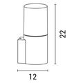 eurolamp aplika toixoy aloyminioy e27 120x90x220 ip54 mayri 145 20621 extra photo 1