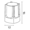 eurolamp aplika toixoy mayri aloyminioy e27 max 20w ip54 120120160mm 145 20636 extra photo 1
