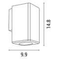 eurolamp aplika toixoy moni tetragoni down plastiki gu10 grafitis 145 82003 extra photo 1