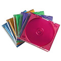 hama 51666 slim cd jewel case pack of 25 coloured extra photo 1