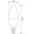 lamptiras geyer led c35 25w e14 3000k 250lm photo