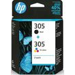 HP  INKJET 305 2-PACK BLACK/COLOR   OEM:6ZD17AE