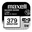 button cell battery maxell sr 521 silver sw ag0 379 155v photo
