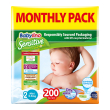 panes babylino sensitive monthly pack no2 3 6kg 200tem photo